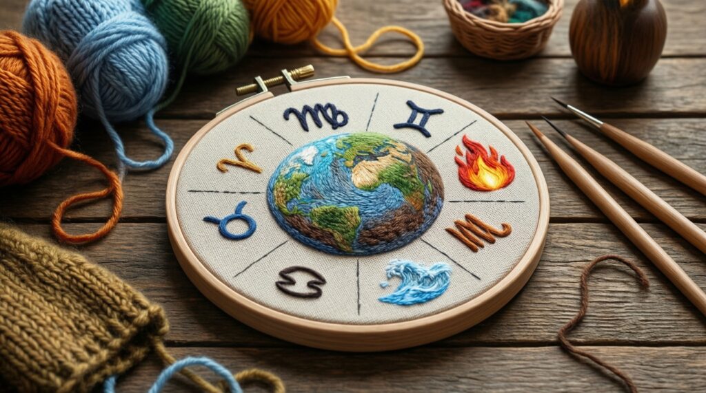 Астрология и рукоделие: какие техники подходят разным элементам (вышивка, керамика, вязание) - иллюстрация
